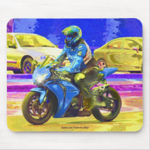 Psychedelic konst Mousepad för bikermotorcykelfant Musmattor