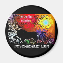 Psychedelic lejon magnet magneter