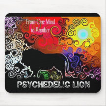 Psychedelic lejona Mousepad Mus Mattor
