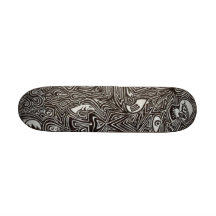 Psychedelic linjerdesign #3 skateboard