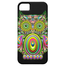 Psychedelic Popart för uggla iPhone 5 fodral