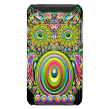 Psychedelic Popart för uggla ipod touch case