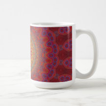 Psychedelic radiellt mönster: kaffe muggar