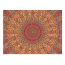 Psychedelic radiellt mönster: vykort