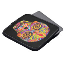 Psychedelic sockerskallelaptop sleeve laptop datorskydd