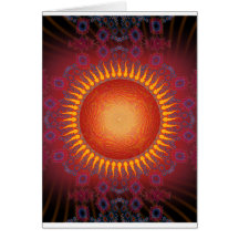 Psychedelic sol: Spiral Fractaldesign Kort