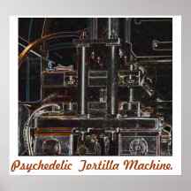 Psychedelic Tortillamaskin Affischer