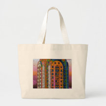 Psychedlic NYC: Bästa Closeup #2 för Chrysler bygg Tote Bag