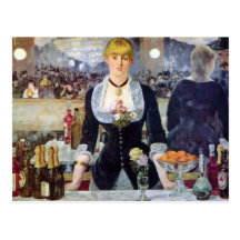 Pub i Foliesen-Bergere vid den Manet vykortet