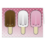 Pubar för Kawaii Popsicleglass Kort