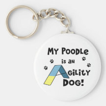 PudelAgilityhund Keychain Nyckelring