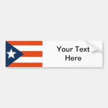 Puerto Rican flagga av röda randiga hjärtor Bildekal