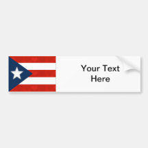 Puerto Rican flagga av röda randiga hjärtor Bildekal