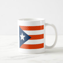 Puerto Rican flagga av röda randiga hjärtor Kaffe Muggar