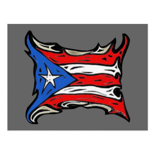 Puerto Rico flagga av Reggaeton Vykort