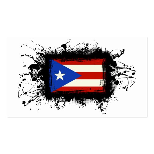 Puerto Rico flagga Visitkort