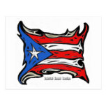Puerto Rico Reggaeton flagga Vykort