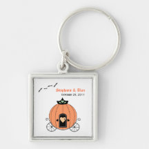 Pumpavagn som gifta sig Keychain Nyckel Ringar