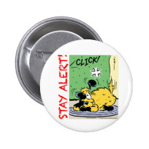 Punchy knäppas den roliga hunden "det vakna staget pins