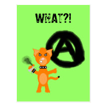 Punk Kat Vykort