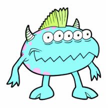 punk mohawkmonster för blått många ögon cut outs