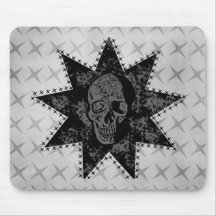 Punk skalle Mousepad (grått) Musmattor