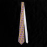Purple And Gold Heart Neck Tie