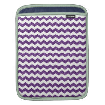 Purple glitter chevrons iPad sleeve