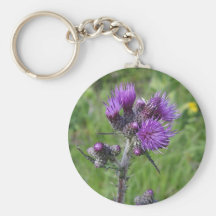 purple thistle porte-clé