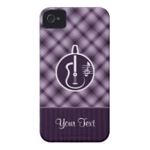 Purpurfärgad akustisk gitarr iPhone 4 Case-Mate case
