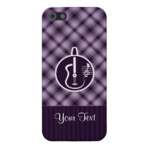Purpurfärgad akustisk gitarr iPhone 5 fodral