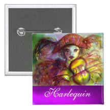 Purpurfärgad amethyst för HARLEQUIN Knappar
