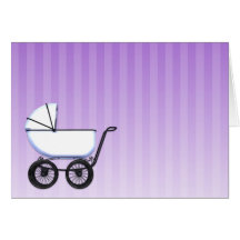 Purpurfärgad baby showerinbjudan hälsningskort