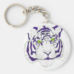 Purpurfärgad Bengal tiger Nyckelring