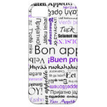 Purpurfärgad Bonappetit i många språk iPhone 5 Cases