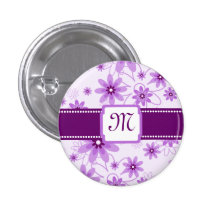 Purpurfärgad daisyMonogram Pins