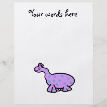 Purpurfärgad dinosaur med blåttfläckar flygblad designs
