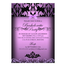 Purpurfärgad elegant damastast Bachelorette partyi