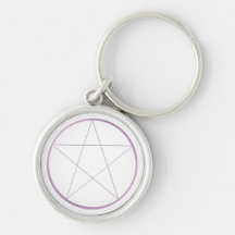 Purpurfärgad GelPentacle Nyckelringar