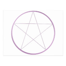 Purpurfärgad GelPentacle Vykort