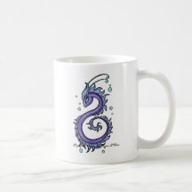 Purpurfärgad havsdrake för tatuering kaffe muggar