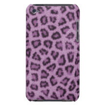 Purpurfärgad ipod touch case för FauxLeopardpäls