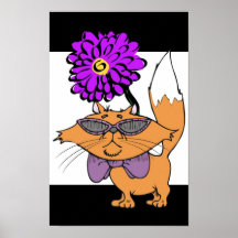 Purpurfärgad kattDude Print