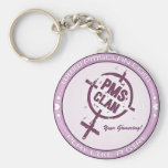 Purpurfärgad logotyp 2 för PMS Keychain- Nyckelring