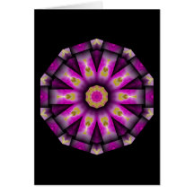 Purpurfärgad Mandala Hälsnings Kort
