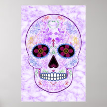 Purpurfärgad & mång- färg för day of the deadsocke posters