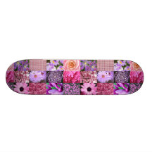 Purpurfärgad rosa fotografiCollage Skateboard