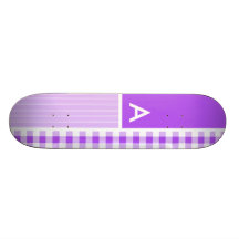 Purpurfärgad rutig Gingham Skate Board Decks