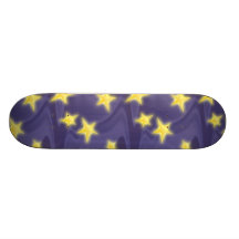 Purpurfärgad Starry natt; Gult stjärnamönster Skateboard Decks