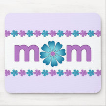 Purpurfärgad vår blommor Mousepad för mors dag Musmatta